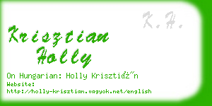 krisztian holly business card